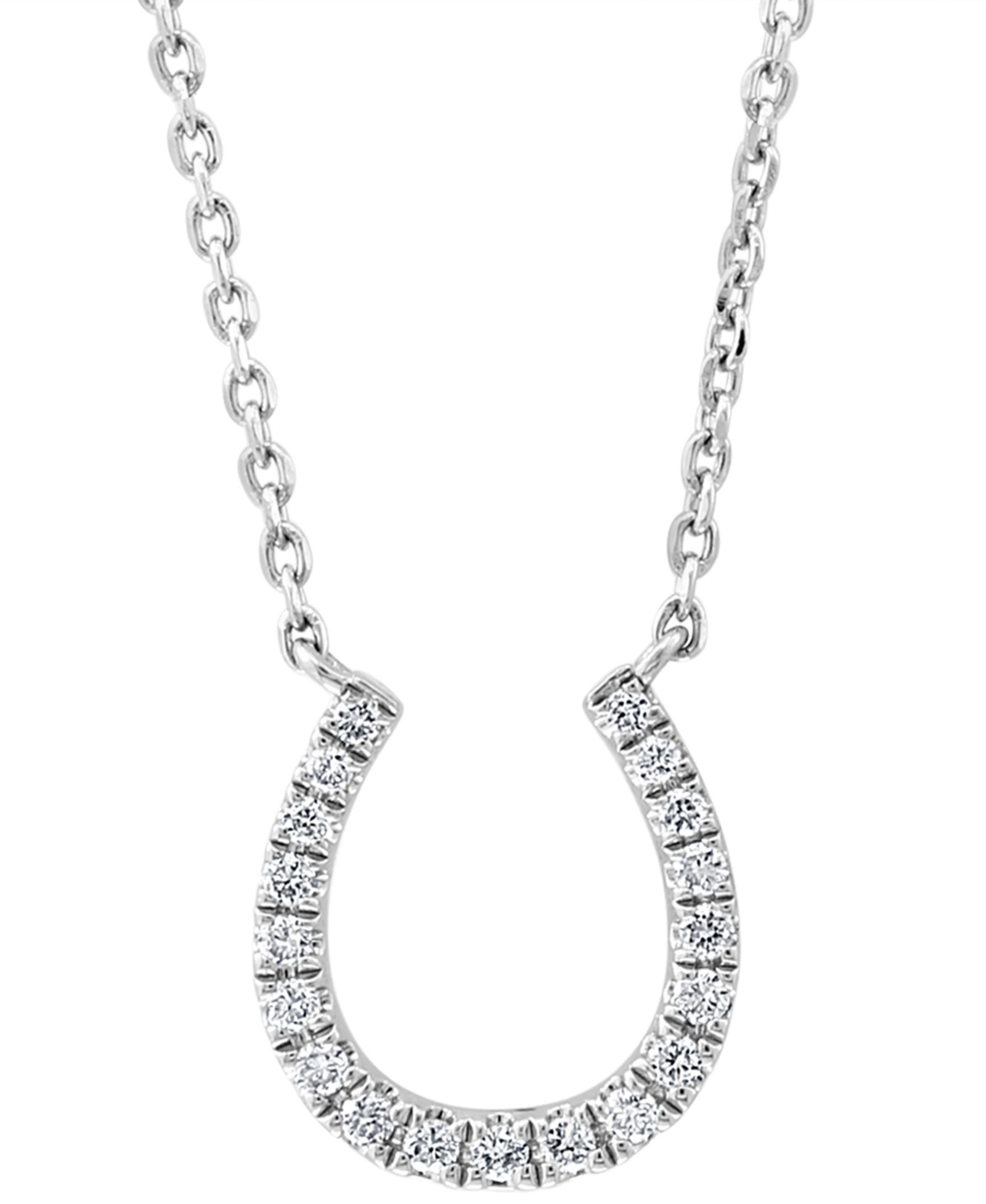 EFFY® Подвеска Horseshoe с бриллиантами 18" в серебре Sterling Silver
