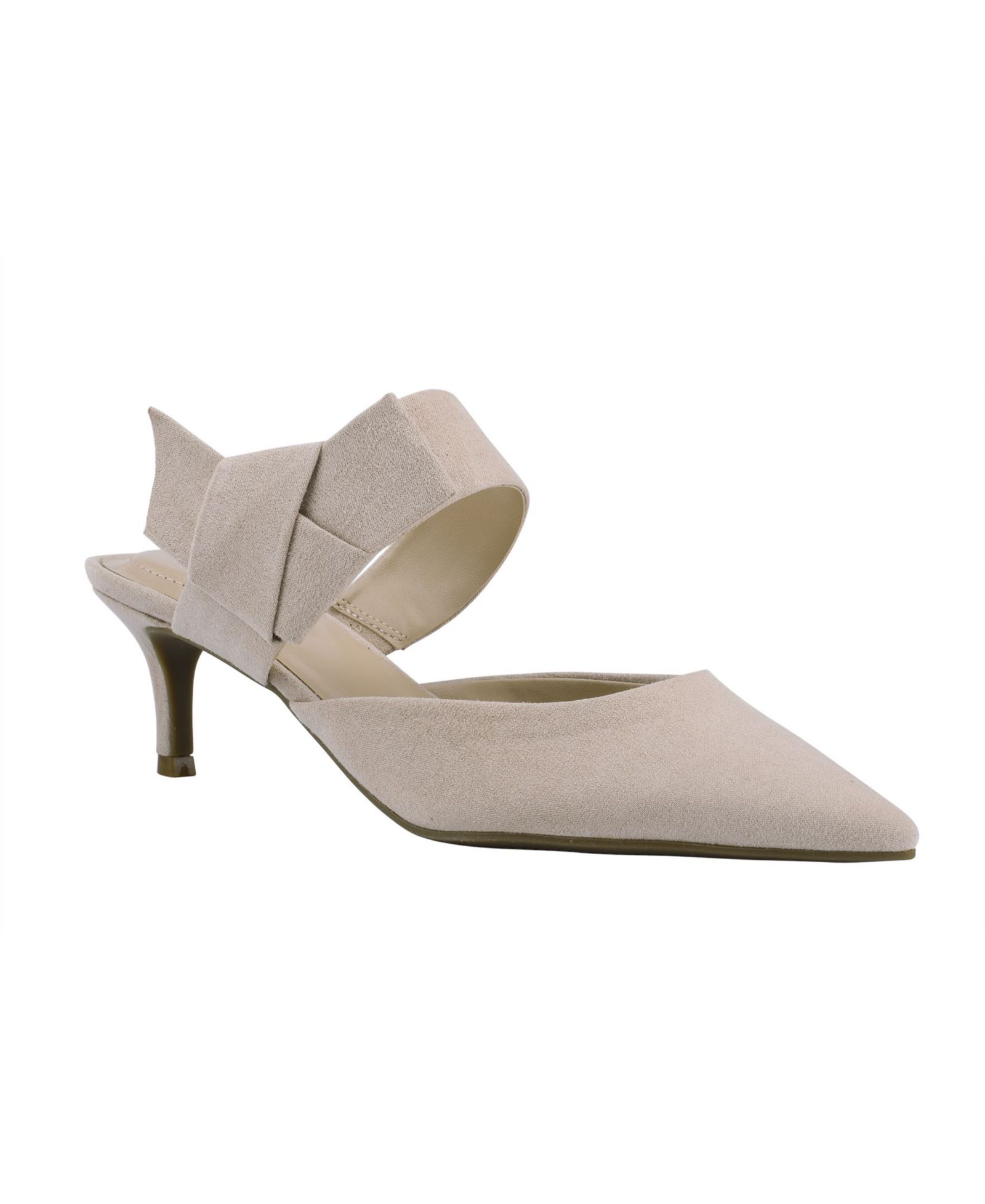 Bandolino Women's Millie Bow Strap Kitten Heel Mules