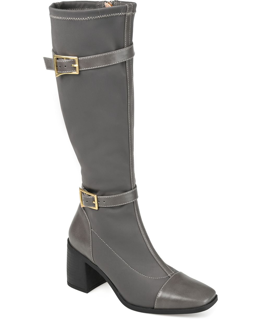 Journee Collection Женские высокие сапоги Gaibree с ремешком и устойчивым каблуком