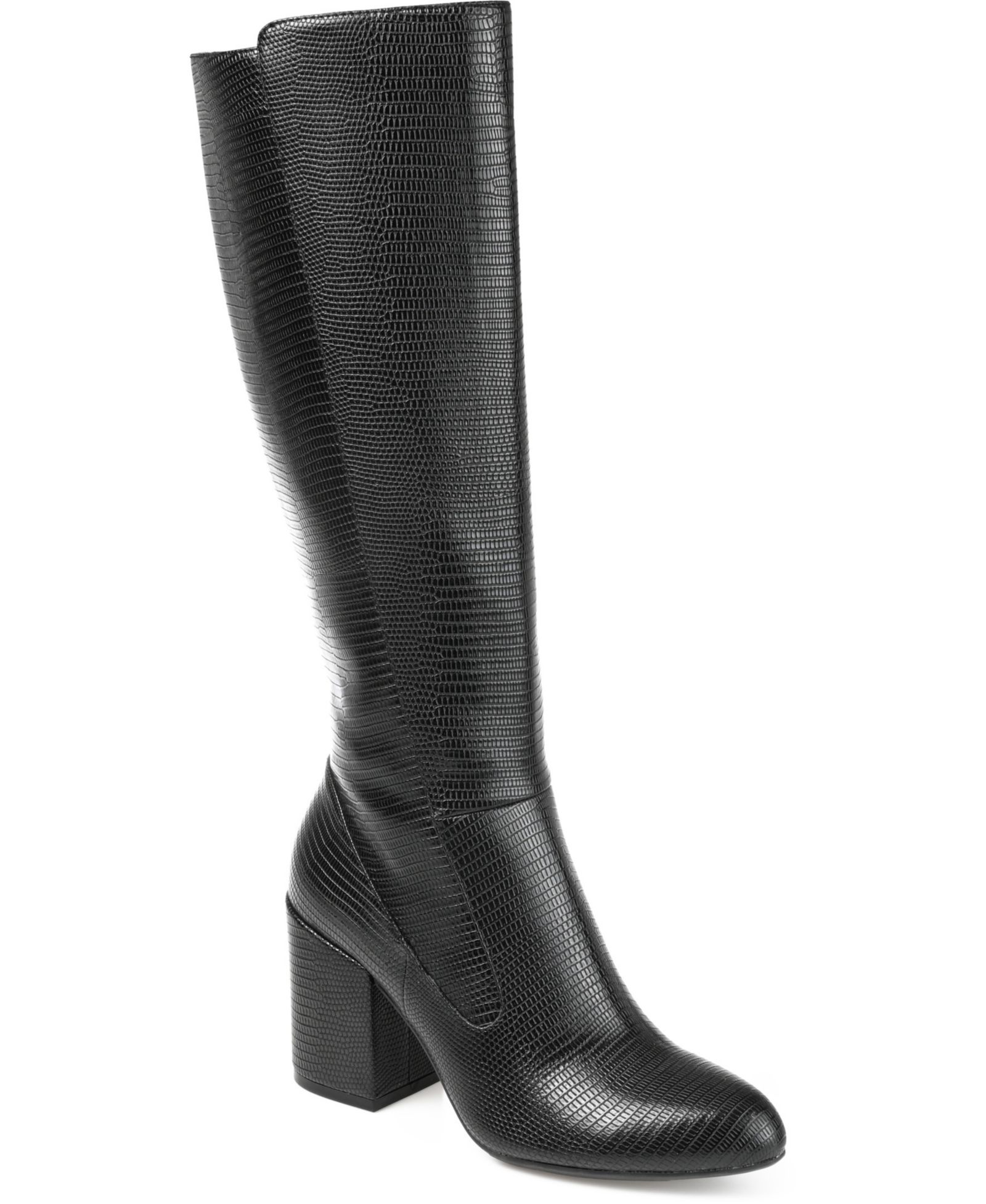 Journee Collection Женский Tavia Wide Calf Block Heel Knee High Boots