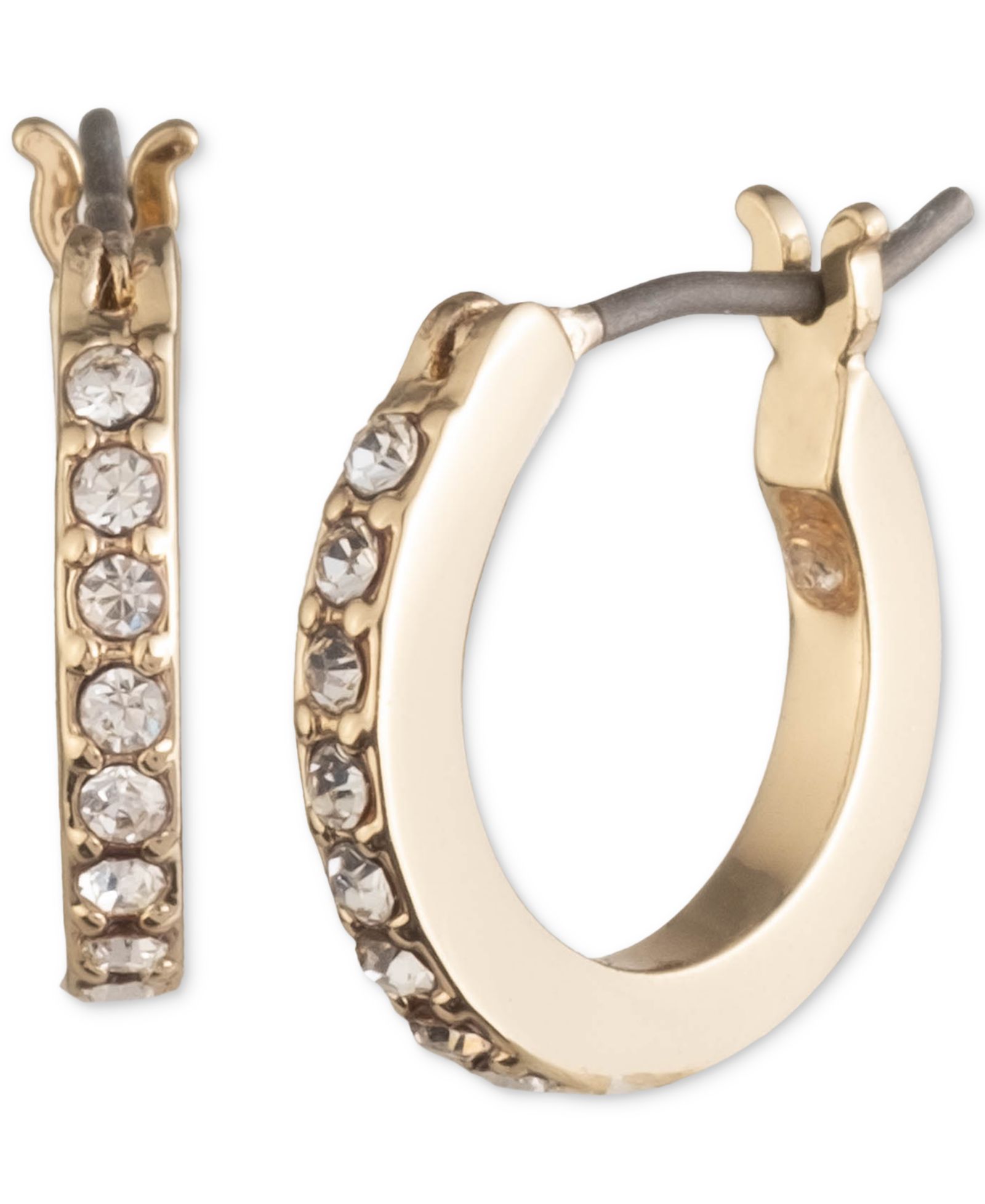 Karl Lagerfeld Paris Extra-Small серьги-кольца с паве, 0.35"