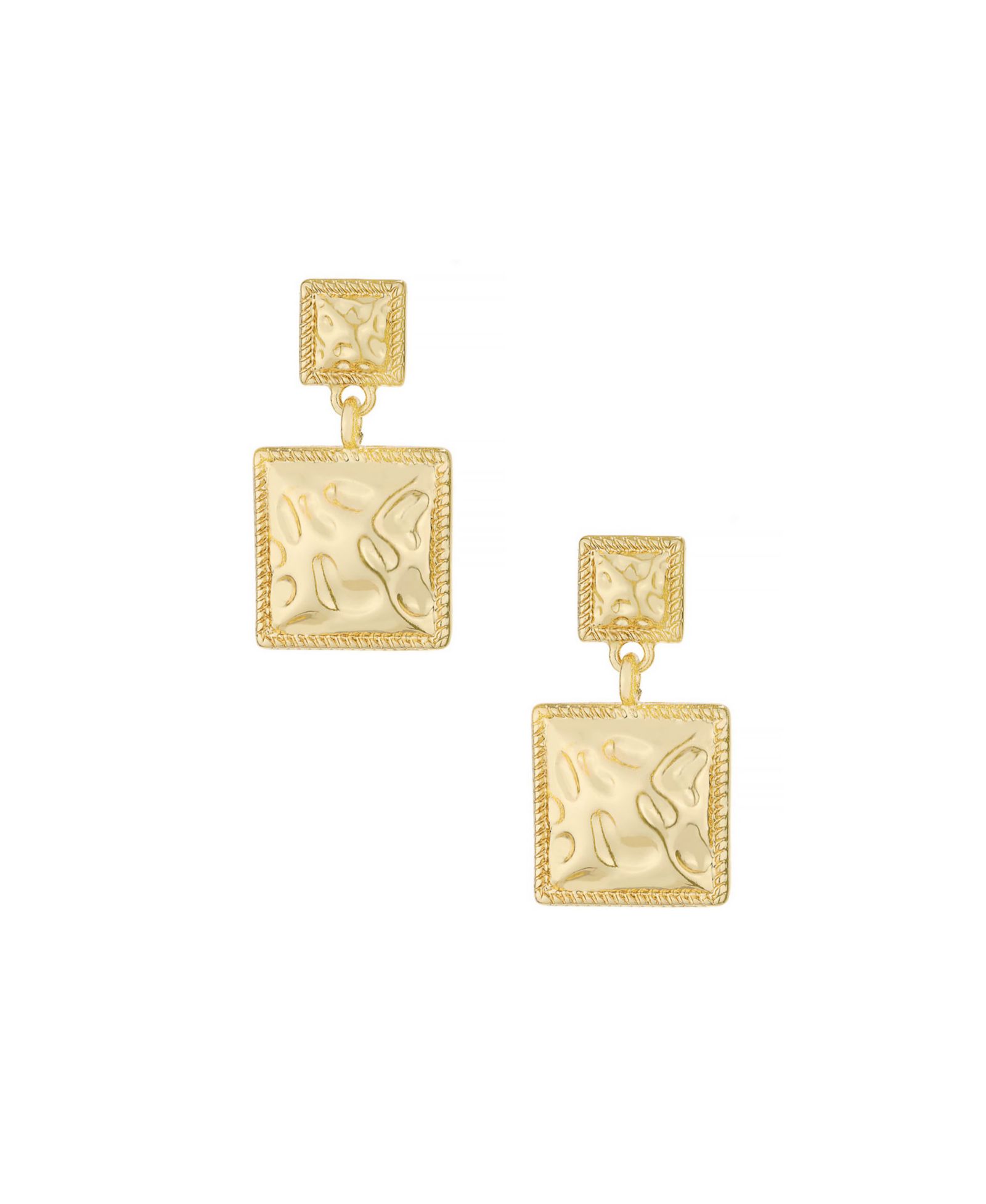 ETTIKA Double Square Statement Earrings