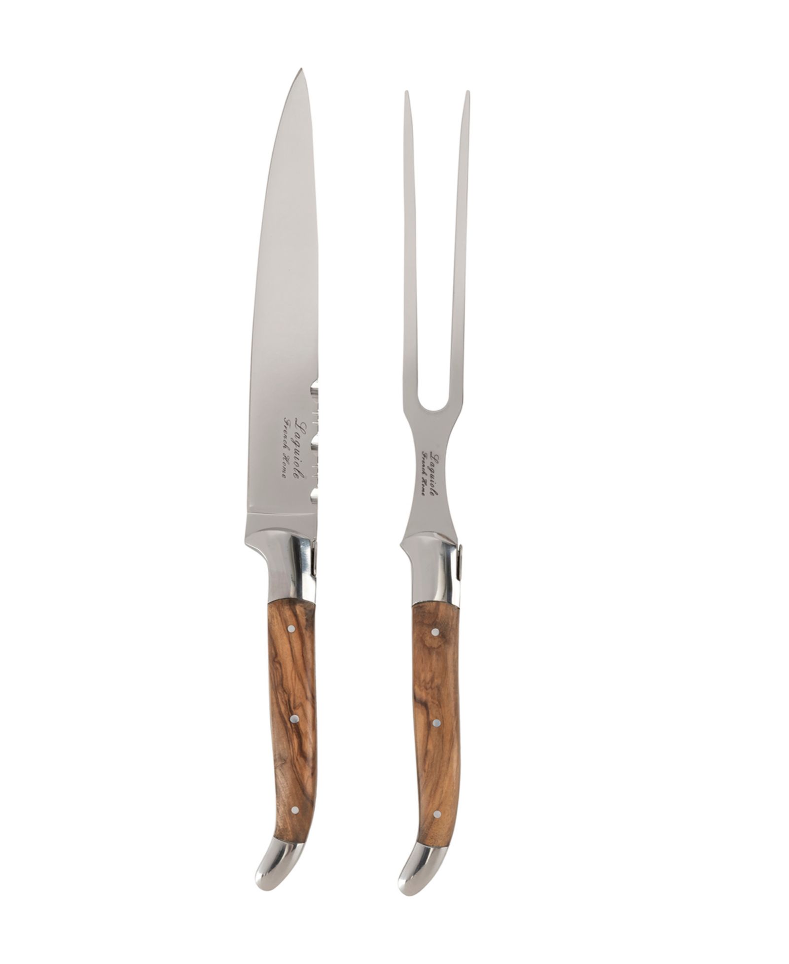 Набор нож и вилка для резки French Home Laguiole Olivewood