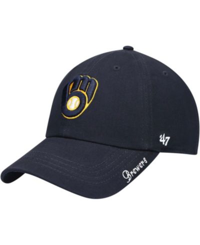 Женская кепка '47 Brand Navy Milwaukee Brewers Team Miata Clean Up Adjustable