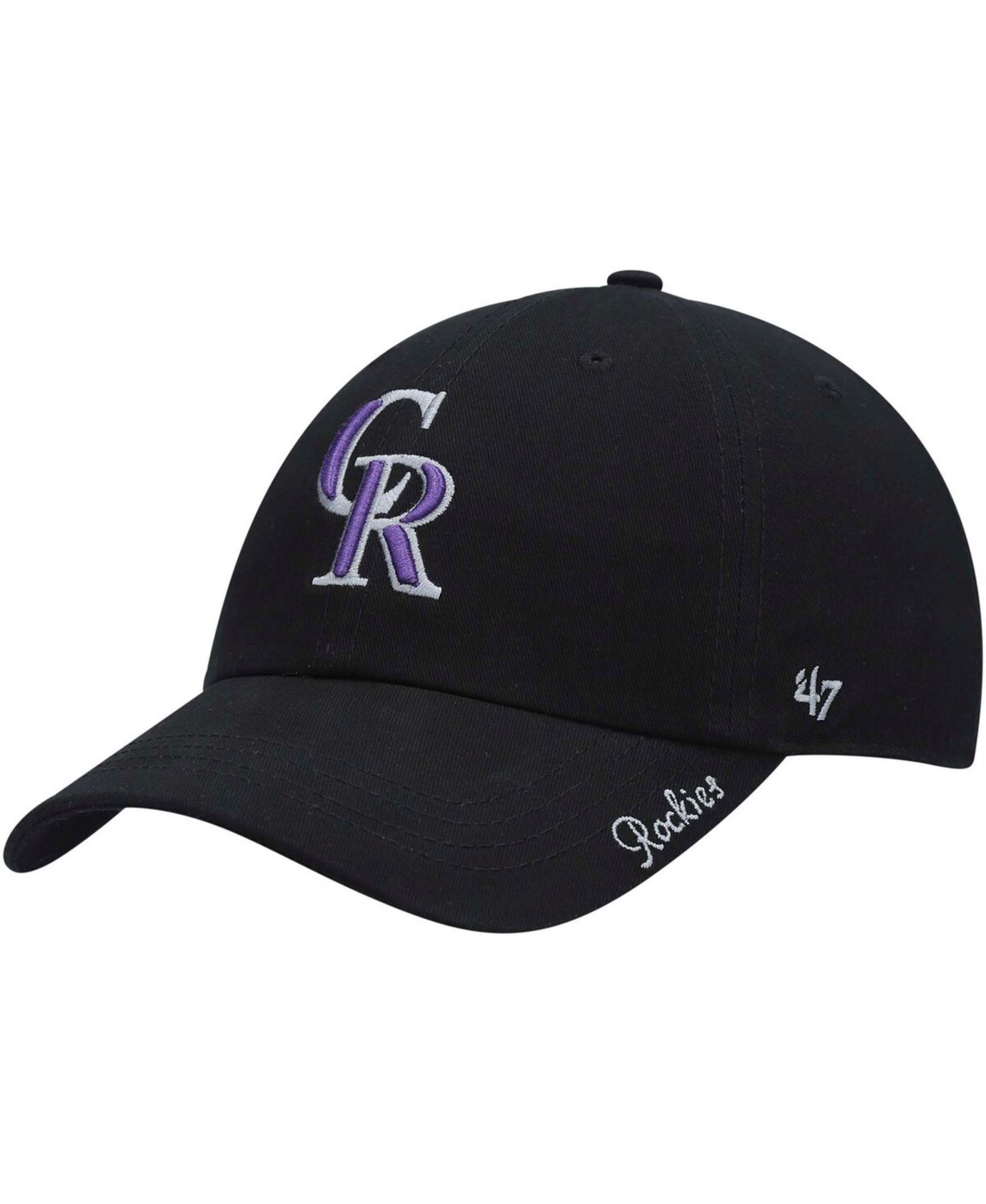 Женская регулируемая кепка '47 Brand Colorado Rockies Team Miata Clean Up, черная