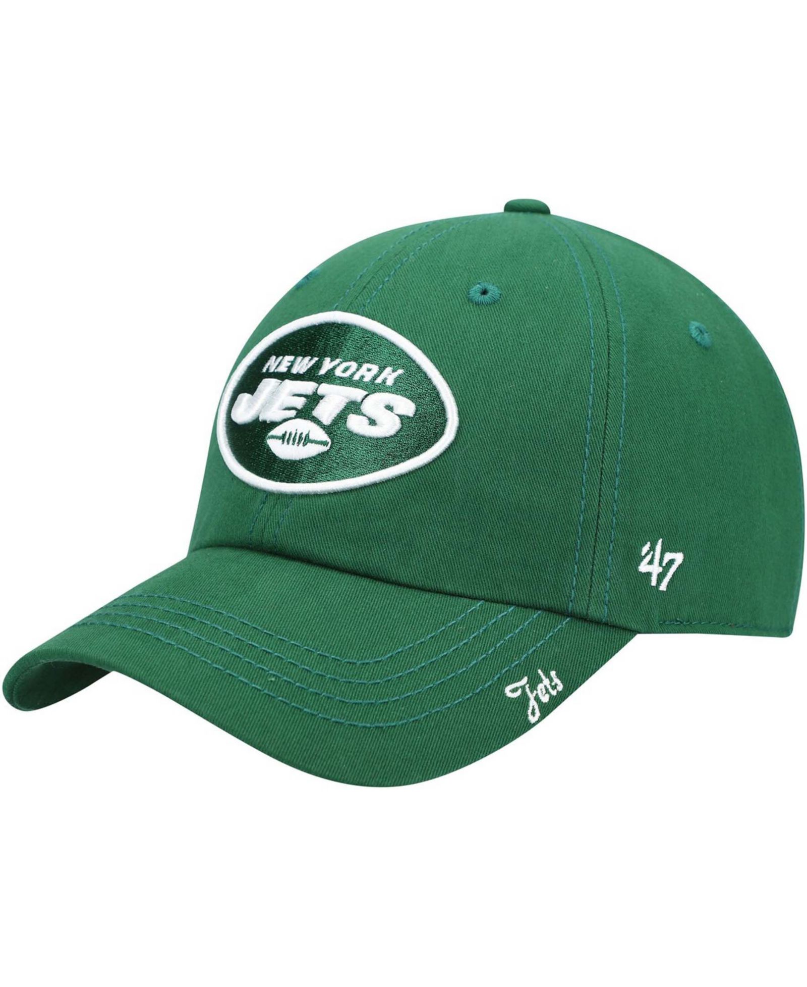 Женская регулируемая кепка '47 Brand New York Jets Miata Clean Up Primary Green