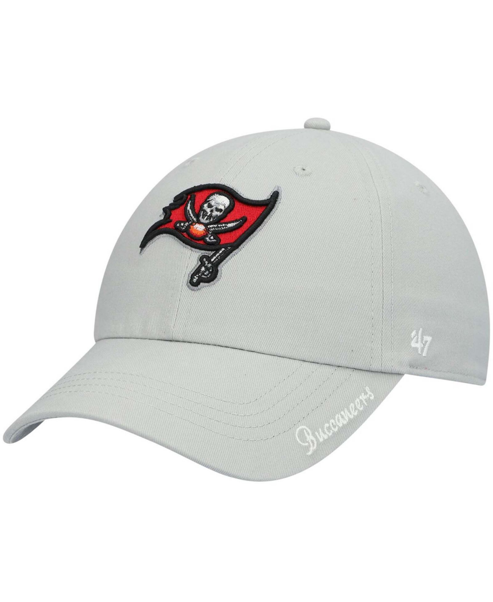 Женская кепка '47 Brand Pewter Tampa Bay Buccaneers Miata Clean Up Adjustable
