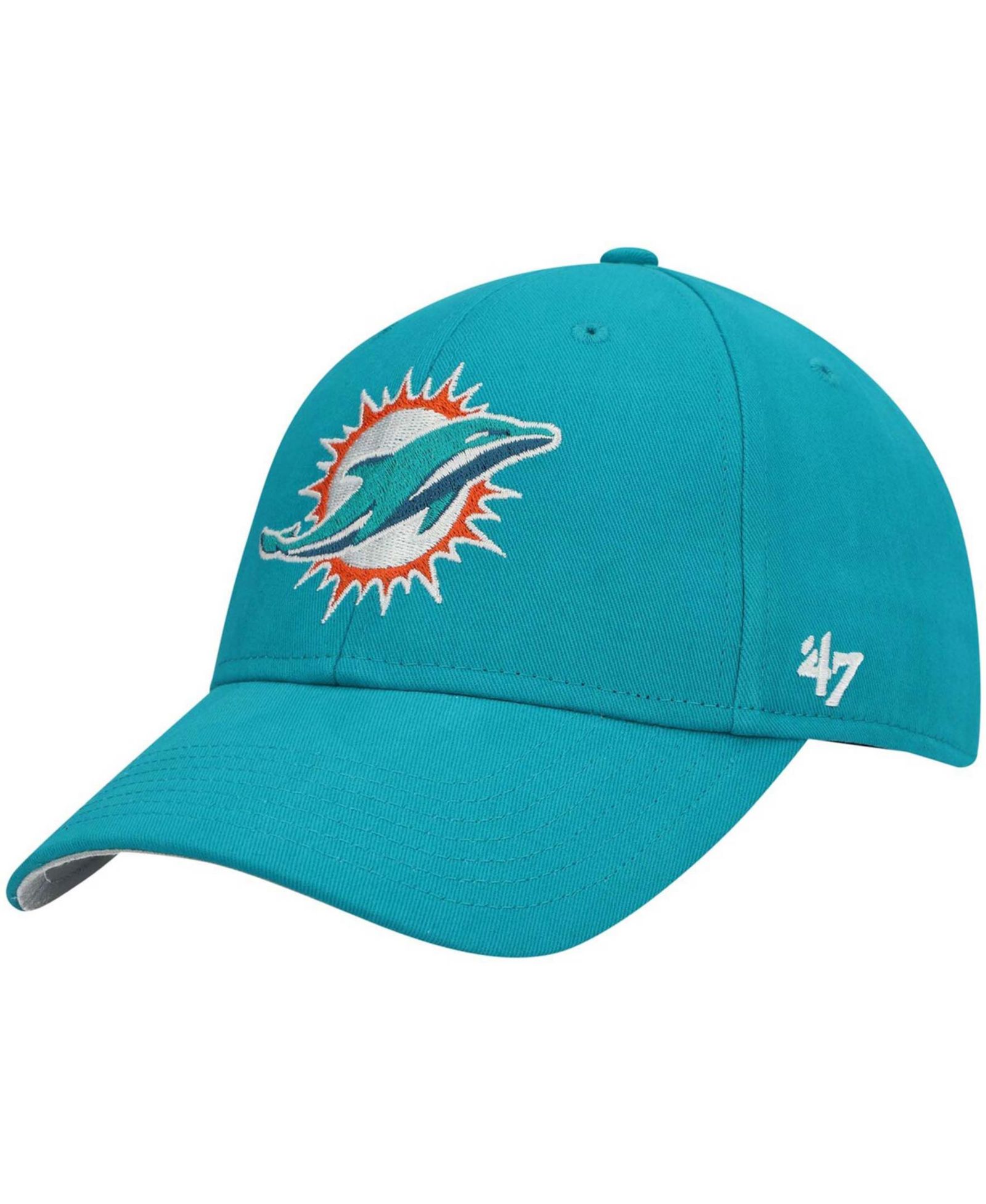 Boys Aqua Miami Dolphins Basic MVP Adjustable Hat