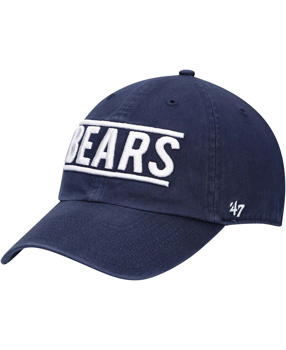 Мужская кепка '47 Brand Navy Chicago Bears Clean Up Script Adjustable