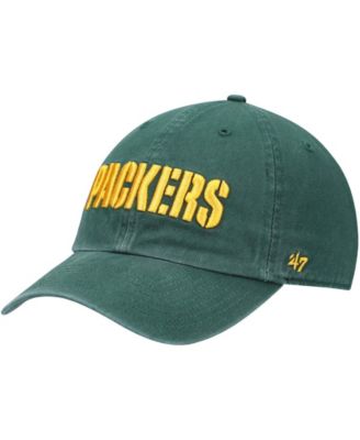 Мужская регулируемая кепка Green Bay Packers Clean Up Script, зеленая