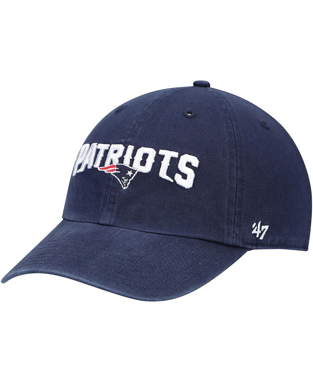 Мужская бейсболка New England Patriots, темно-синяя, регулируемая