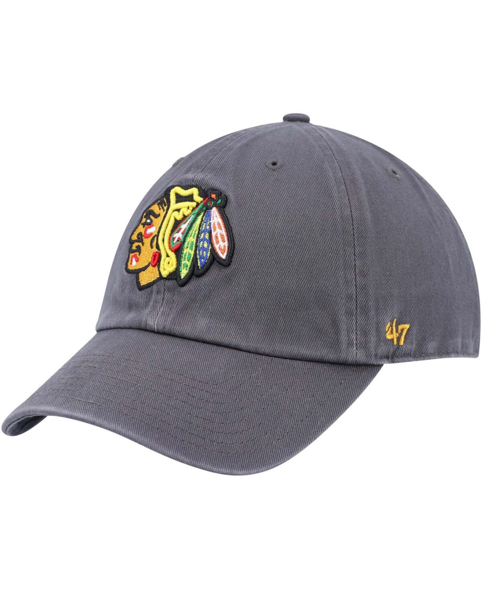 '47 Brand мужская кепка Chicago Blackhawks Clean Up, регулируемая, угольный цвет