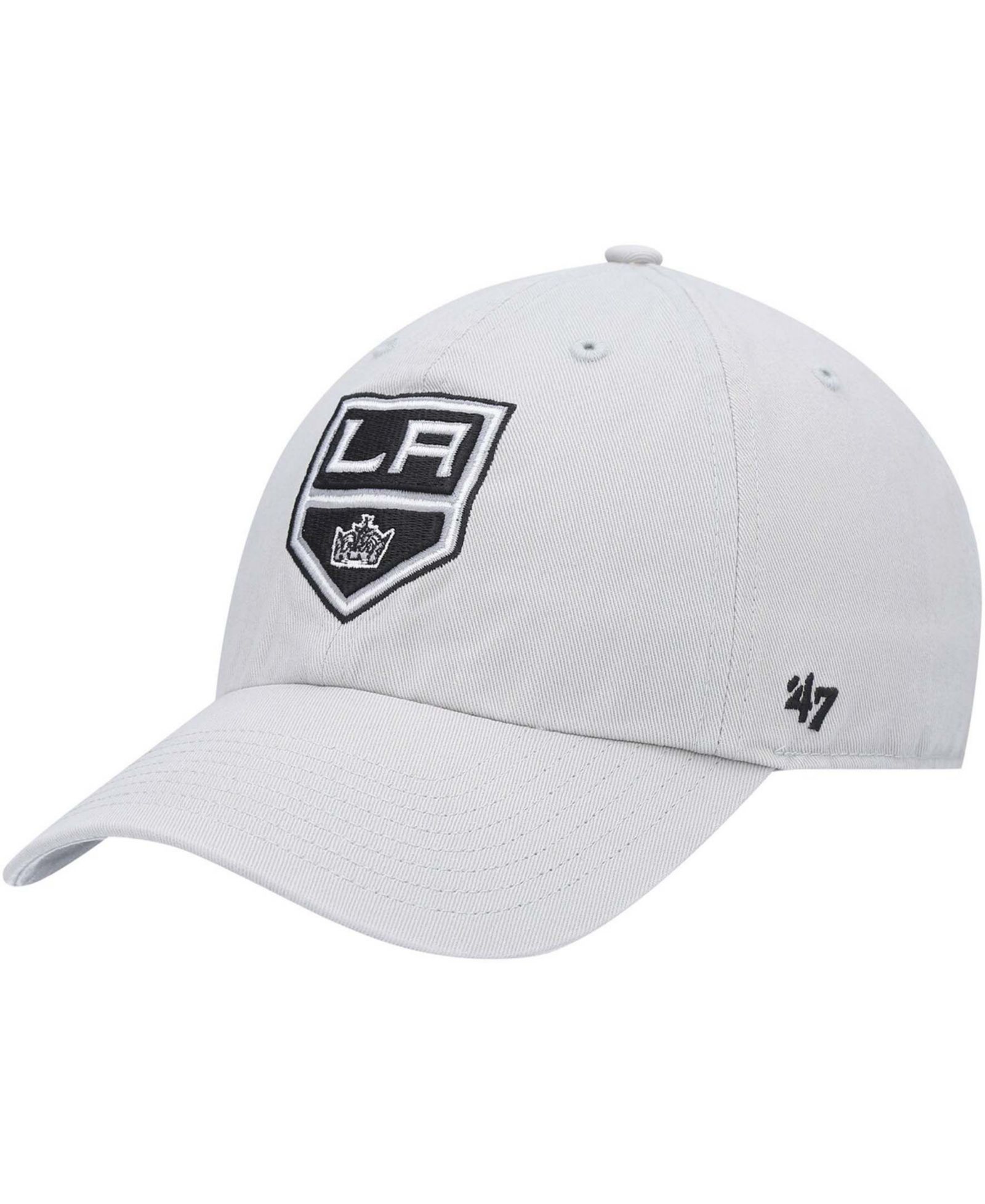 Мужская кепка '47 Brand Gray Los Angeles Kings Clean Up Adjustable Hat