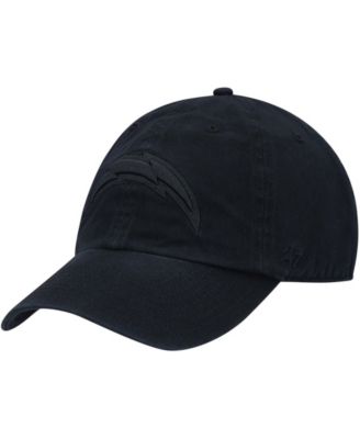 Кепка '47 Brand Men's Black Los Angeles Chargers Team Tonal Clean Up Adjustable
