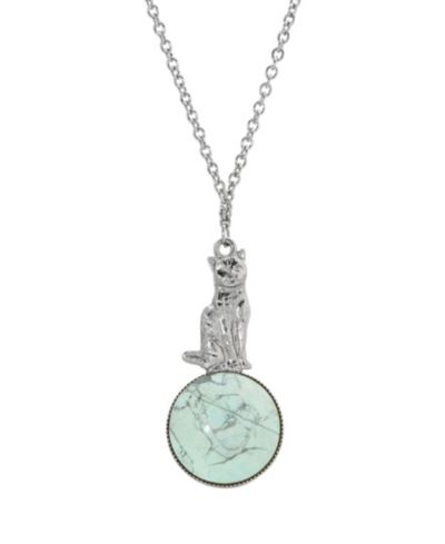 Подвеска с кошачьей лапкой из полудрагоценных камней 2028