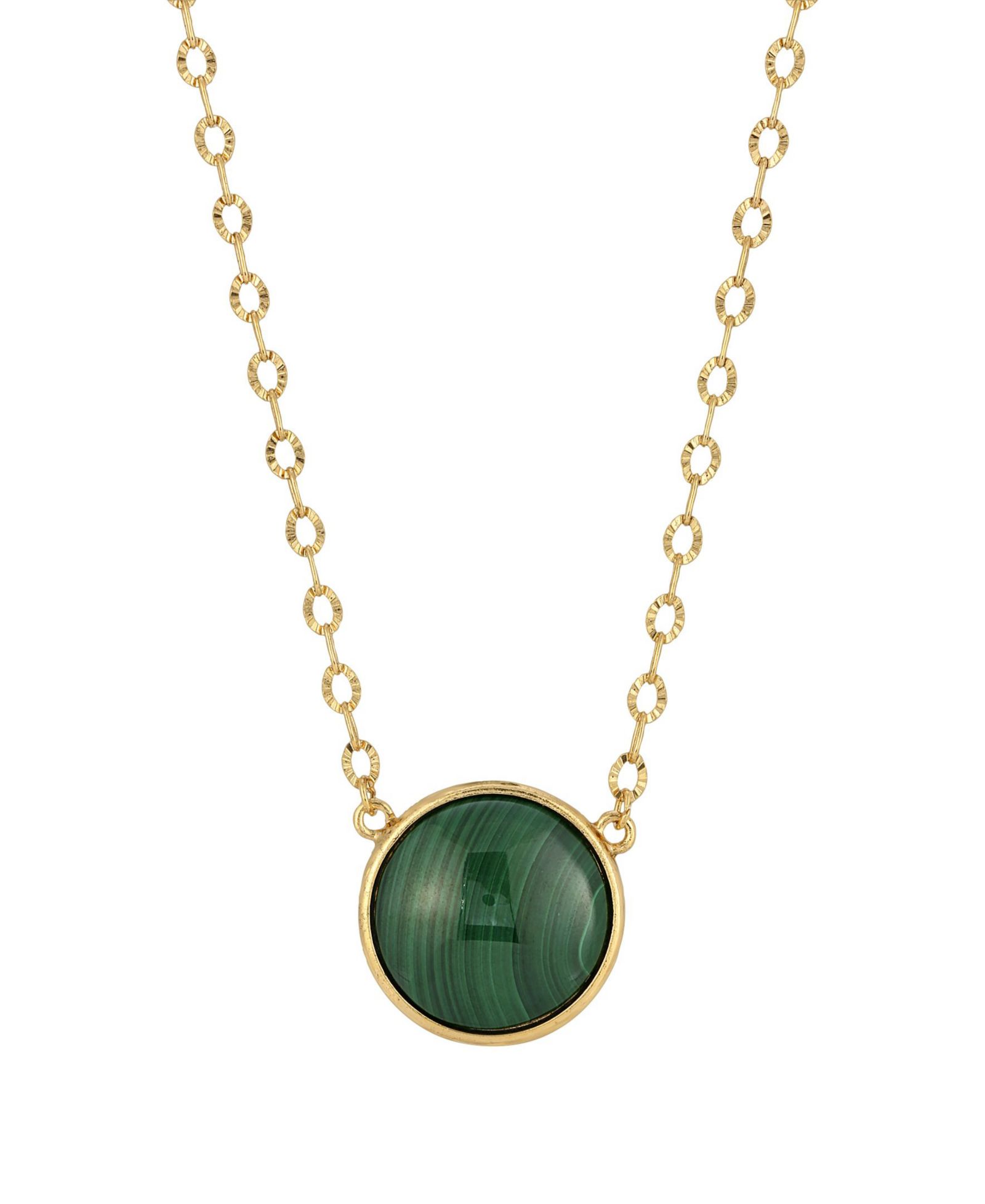 Ожерелье 2028 Gold-Tone Malachite Stone