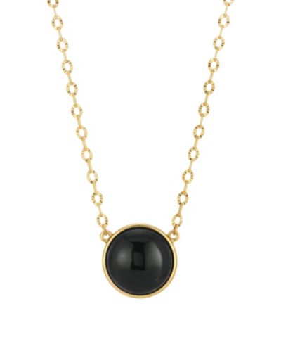 Золотистое ожерелье 2028 Gold-Tone Onyx Stone