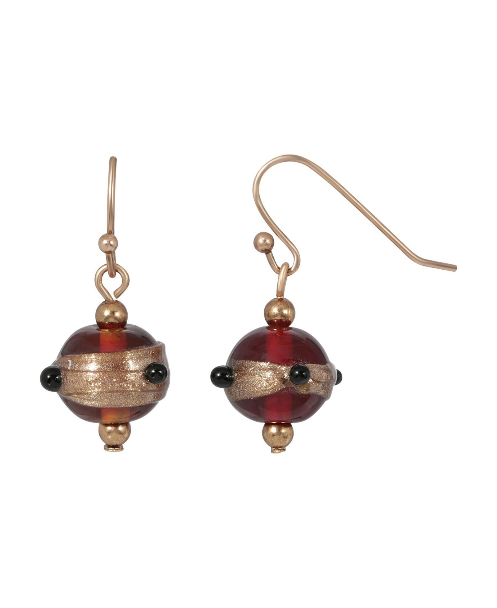 2028 Bead Wire Drop Earrings