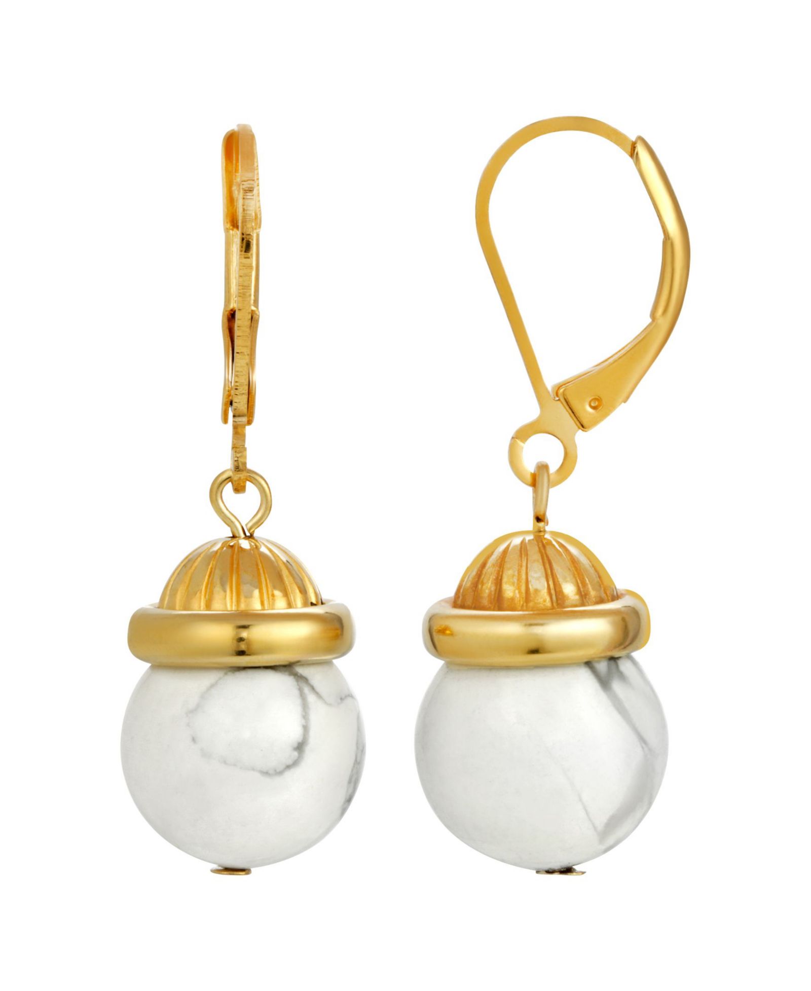 Серьги 2028 Gold-Tone Genuine STone