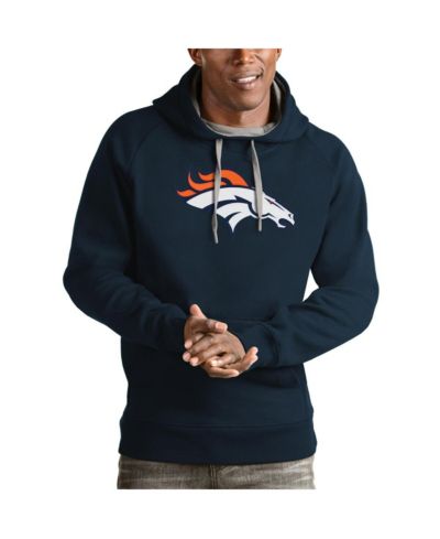 Мужское худи Antigua Denver Broncos Victory Pullover Navy