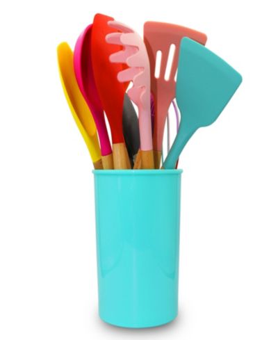 Silicone Spatula with Wooden Handles Set, 12 Pieces