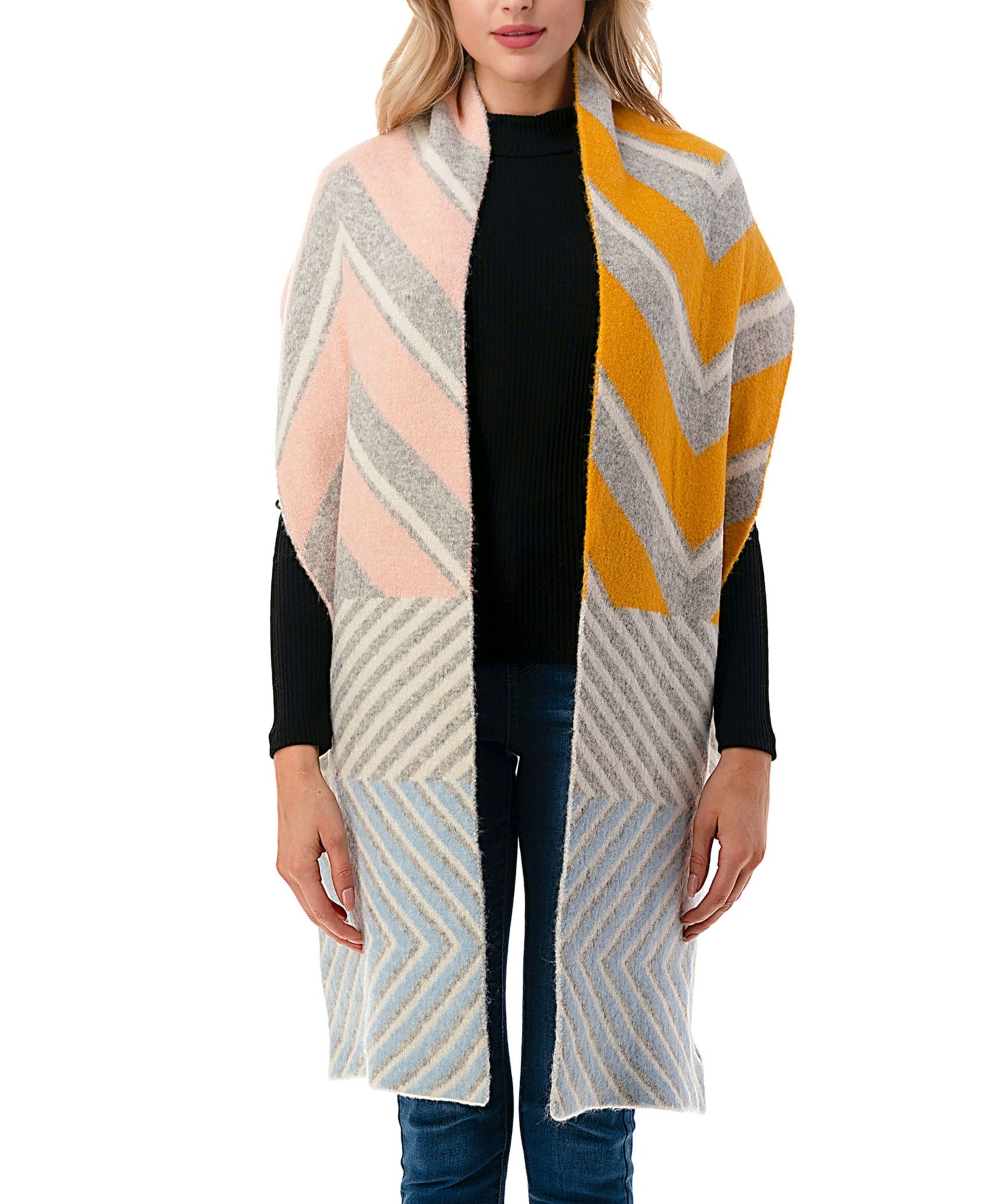 Marcus Adler Women's Ultra Soft Plush Chevron Scarf