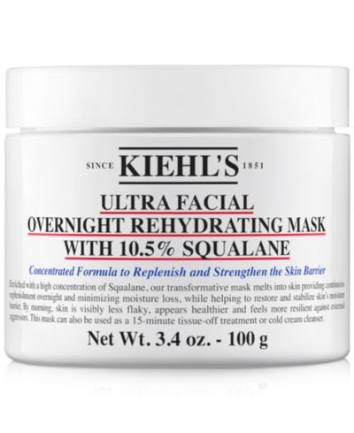 Ночная увлажняющая маска для лица Kiehl's Since 1851 Ultra Facial с 10.5% Squalane, 3.4 oz.