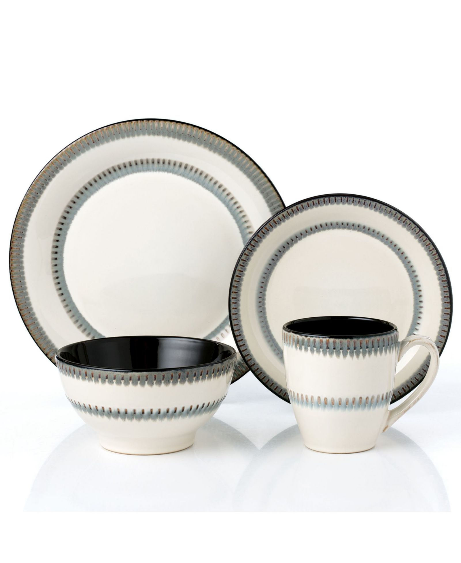 Набор керамической посуды Lorren Home Trends Contrast, 16 шт.