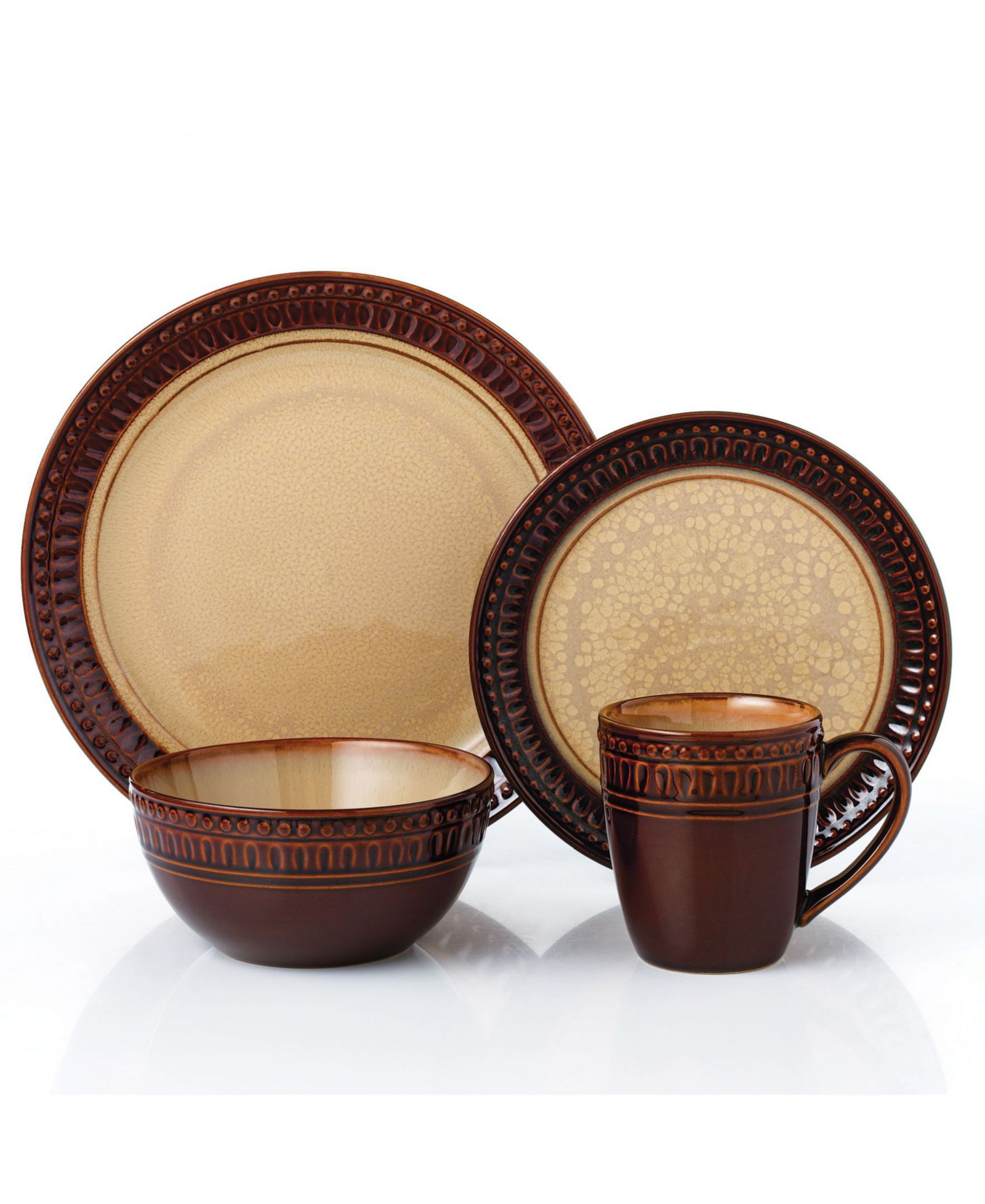 Lorren Home Trends Stoneware Mojave, набор из 16 предметов