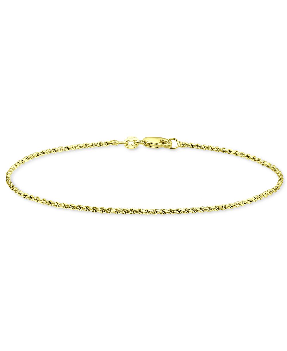 Giani Bernini Rope Link Bracelet in 18k Gold-Plated Sterling Silver, Created for Macy's