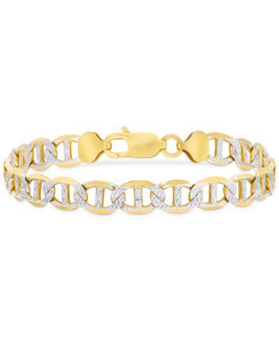 Мужской браслет Mariner Link из стерлингового серебра и 14k Gold-Plate