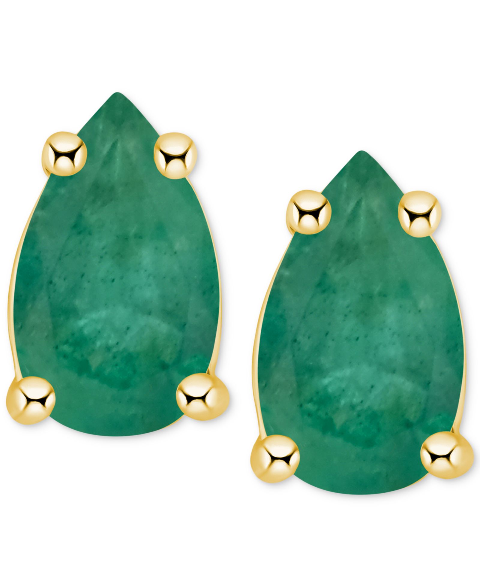 Tanzanite Pear-Shape Stud Earrings (3/8 ct. t.w.) in 14k Gold (Also in Emerald, Ruby & Sapphire)