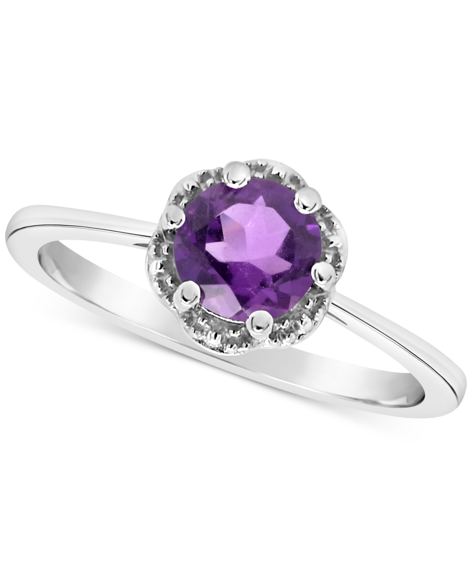 Кольцо с гранатом Rhodolite в серебряной оправе