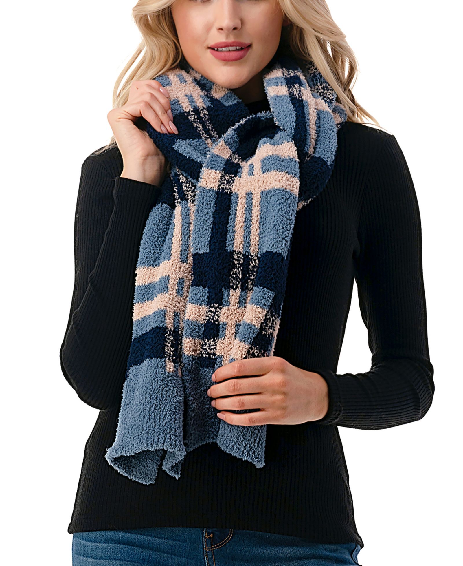 Marcus Adler Women's Ultra Soft & Cozy Plaid Scarf