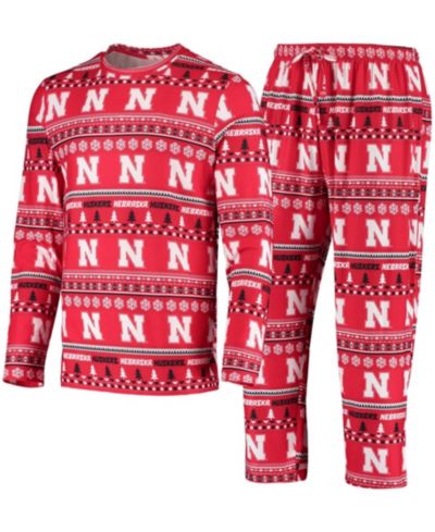 Мужской комплект Concepts Sport Scarlet Nebraska Huskers Ugly Sweater Knit Long Sleeve Top and Pant