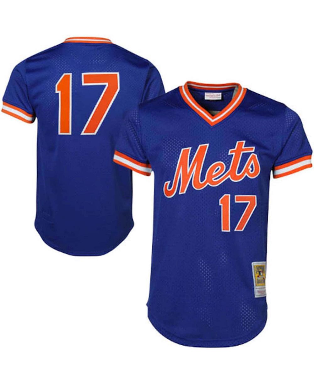 Мужская джерси для тренировок Mitchell & Ness Keith Hernandez Royal New York Mets Cooperstown Mesh