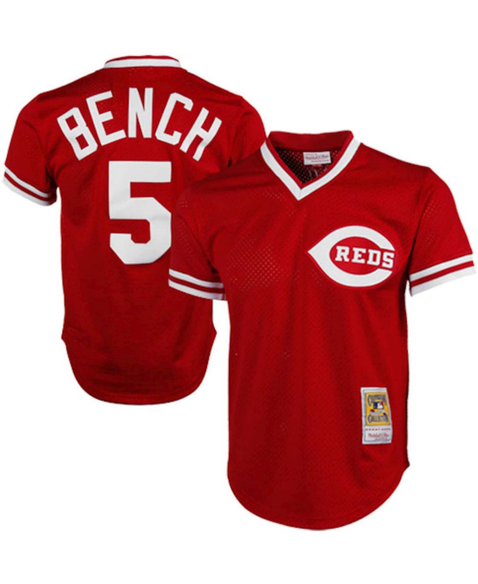 Мужская джерси Mitchell & Ness Cincinnati Reds 1983 Authentic Cooperstown Collection Mesh для тренировок