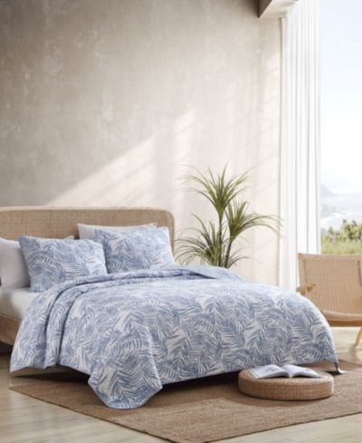 Tommy Bahama Home Palmday Cotton Reversible 2 Piece Quilt Set, Twin