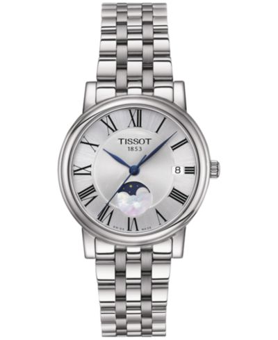 Женские часы Tissot Carson Premium Lady Moonphase Stainless Steel Bracelet 32mm