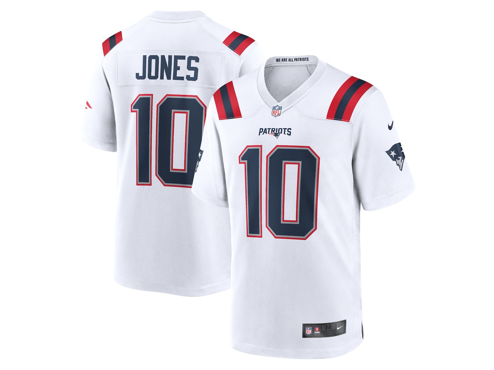 Мужская джерси Nike Mac Jones New England Patriots Team Game