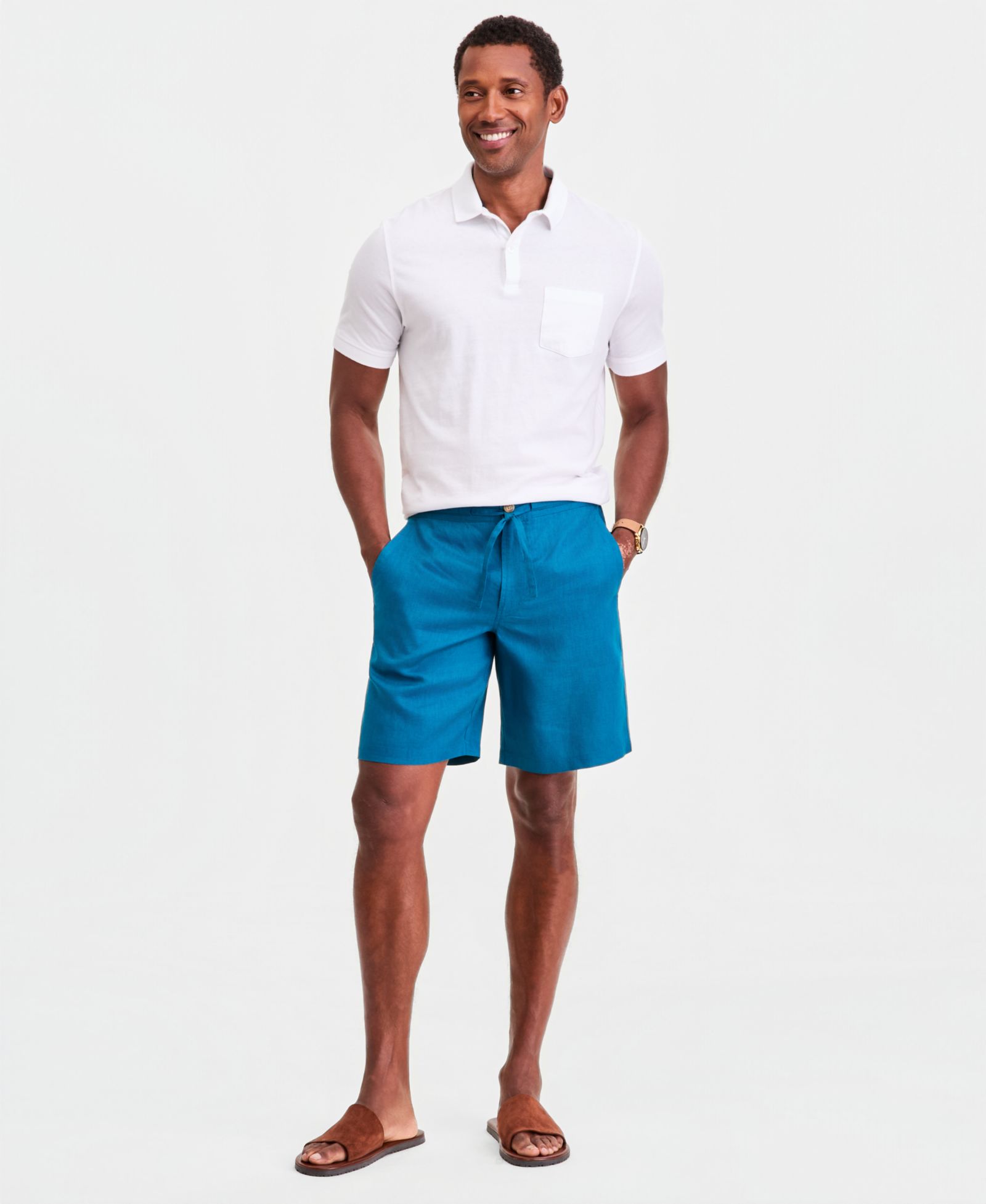 Club Room Men's 100% Linen Drawstring Shorts, Created for Macy's