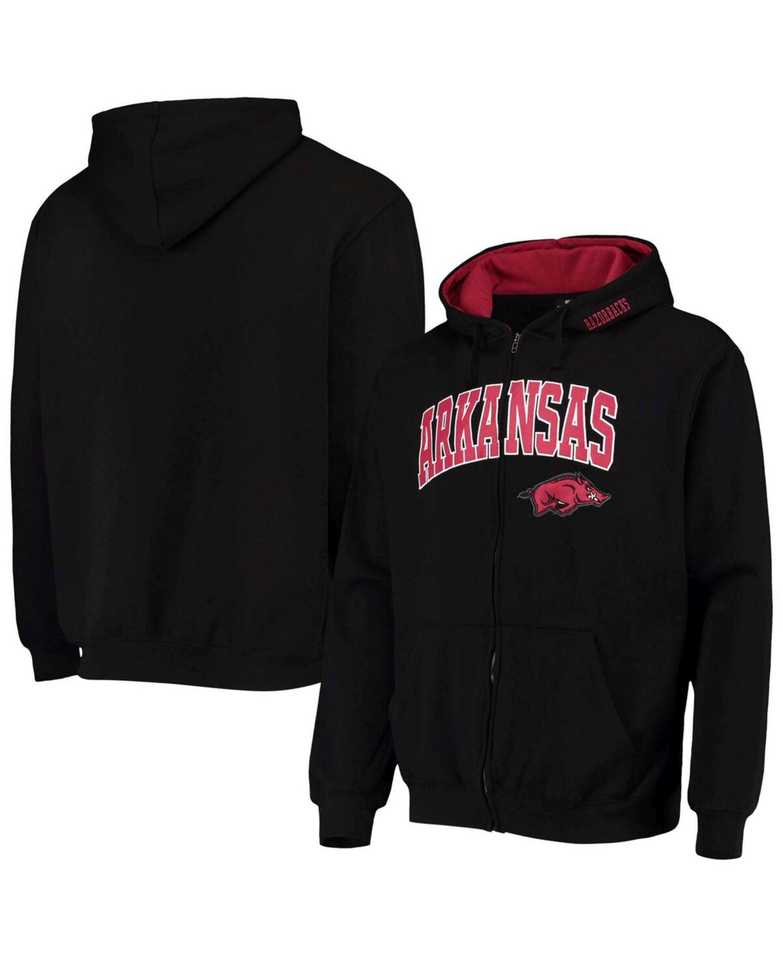 Colosseum Men's Arkansas Razorbacks Arch Logo 3.0 Full-Zip Hoodie