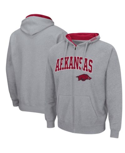 Colosseum Мужское худи Full-Zip с логотипом Arch Arkansas Razorbacks