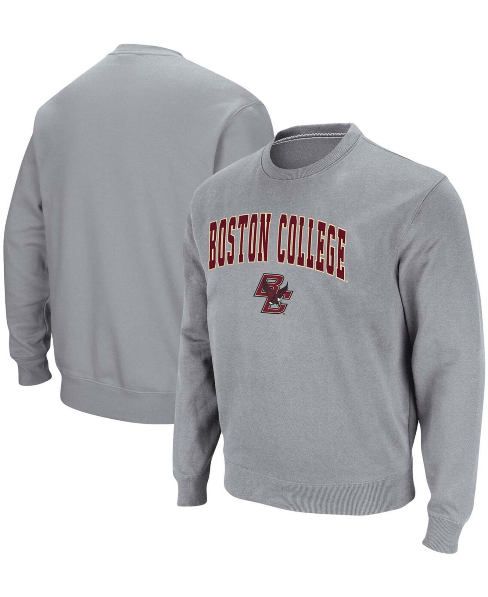 Мужской свитшот Colosseum Boston College Eagles Arch Logo Crew Neck