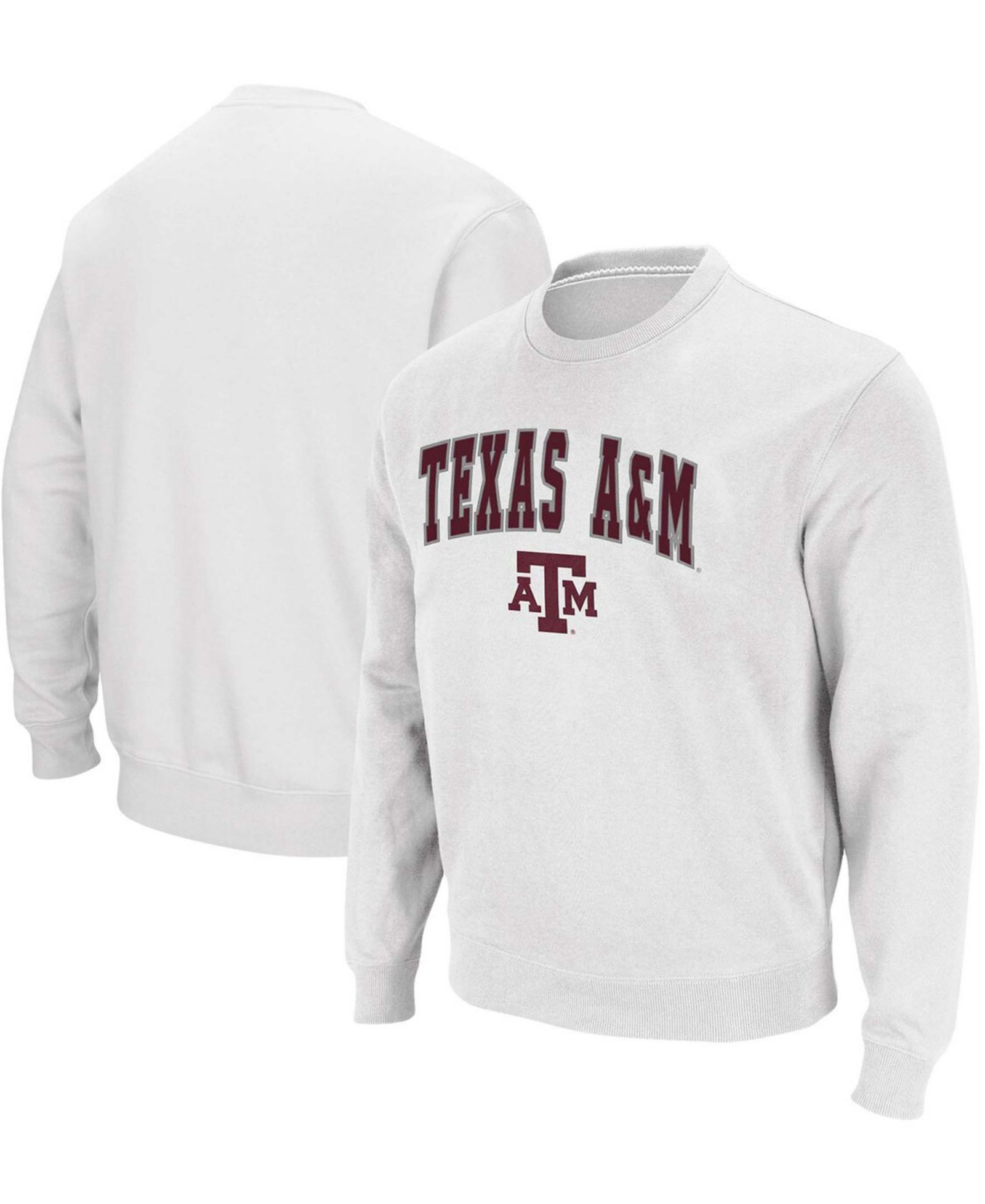 Мужское свитшот Colosseum Texas A&M Aggies Arch Logo Crew Neck