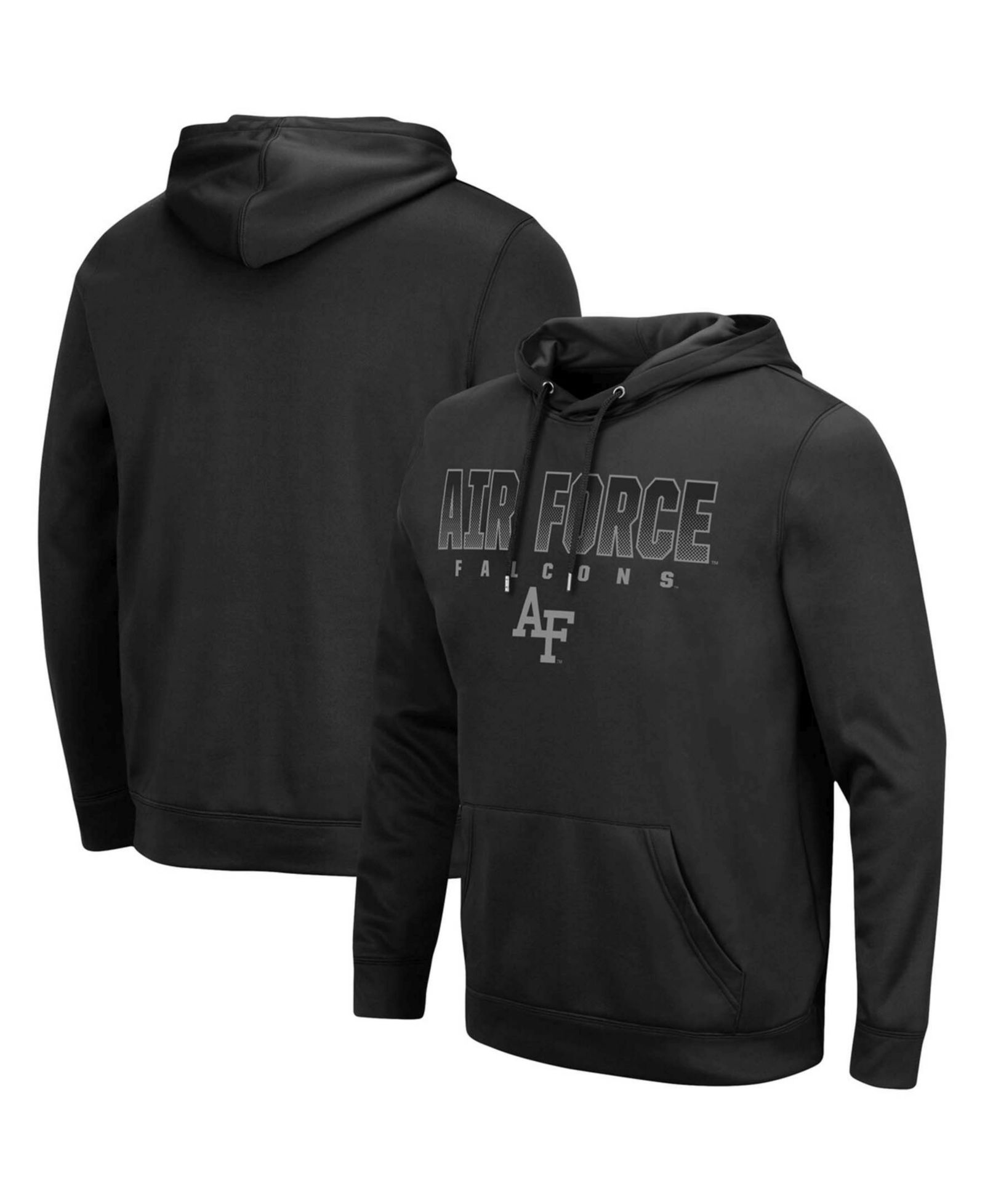 Мужское худи Colosseum Black Air Force Falcons Blackout 3.0 Pullover