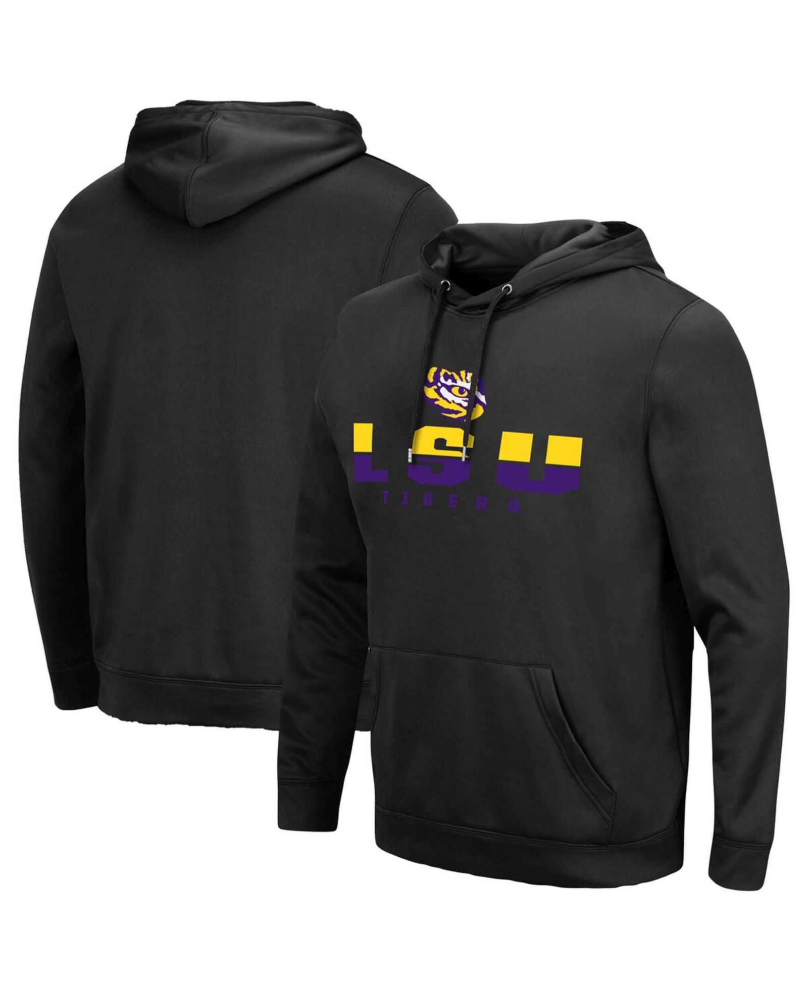 Мужской черный худи-толстовка LSU Tigers Lantern Pullover
