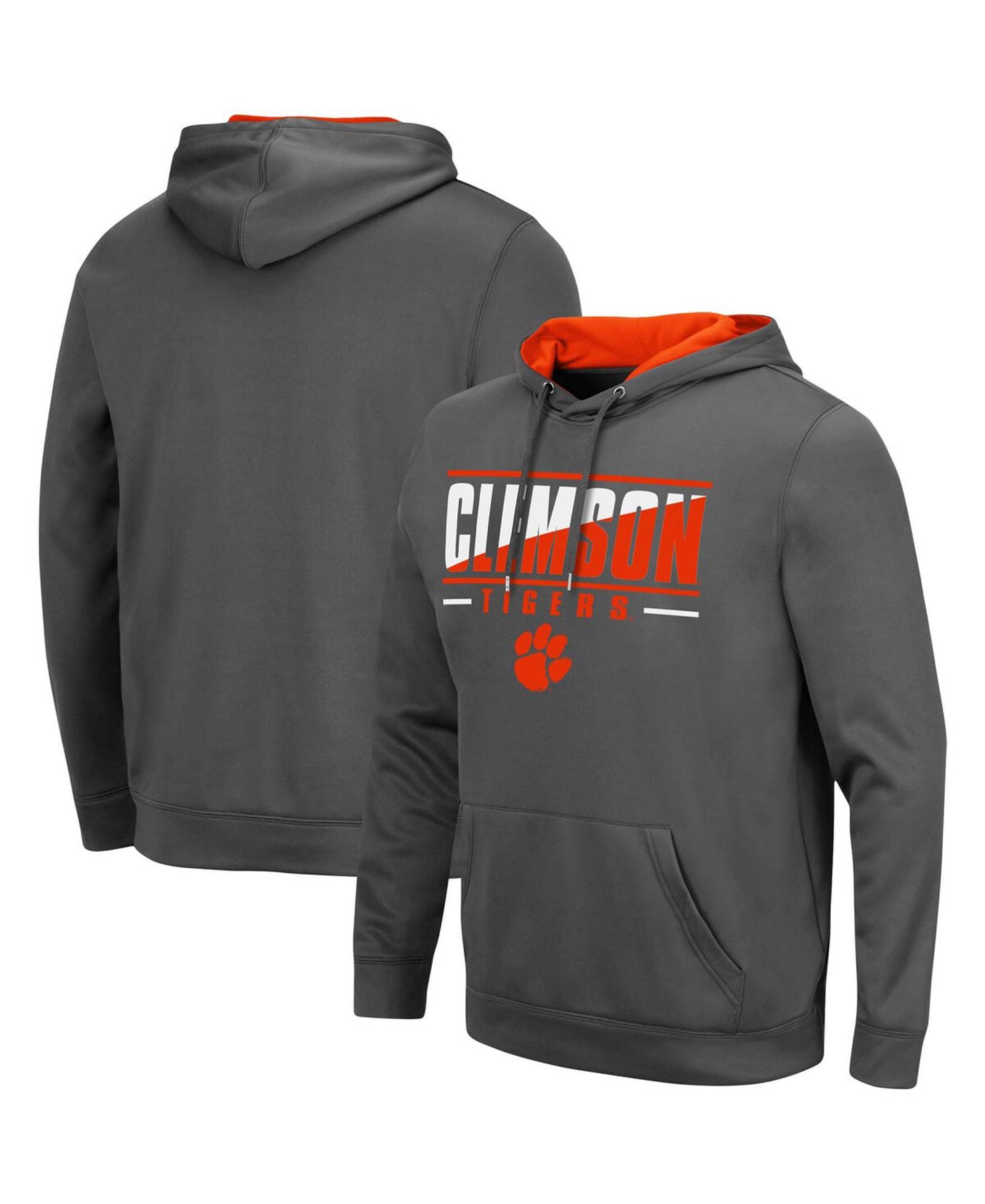 Мужской худи Colosseum Clemson Tigers Slash Stack 2.0