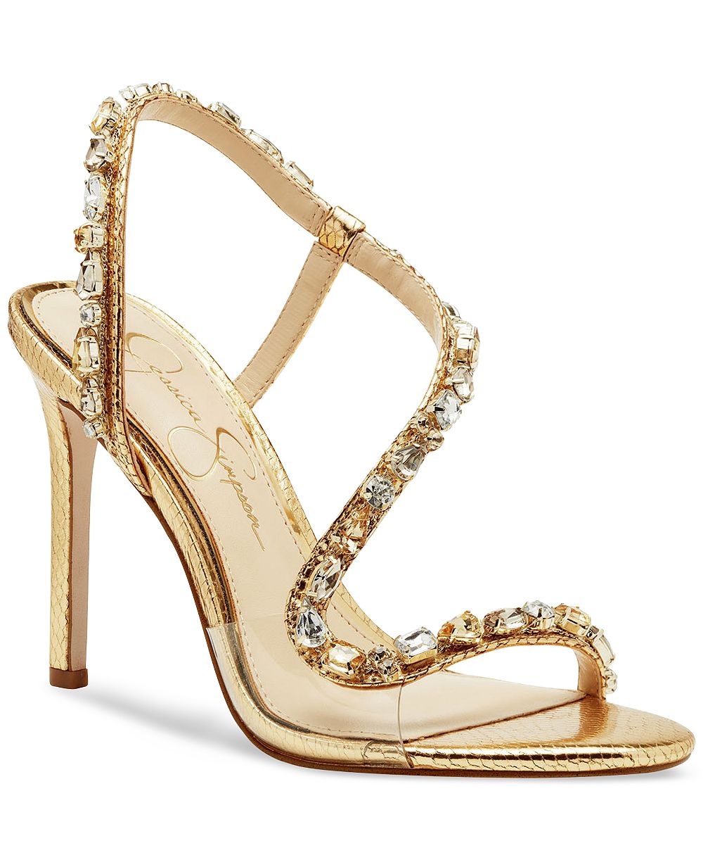 Jessica Simpson Women's Jaycin Barely-There Rhinestone Evening Sandals