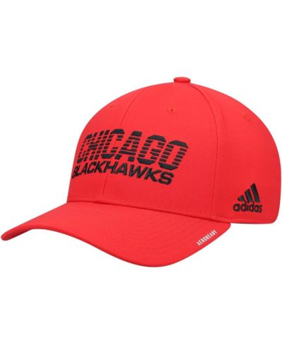 Men's Red Chicago Blackhawks 2021 Locker Room AEROREADY Flex Hat
